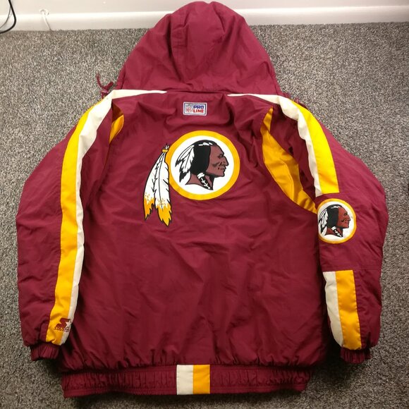 STARTER Other - Vintage Washington Redskins Puffer Jacket Starter Pro Line Hooded Mens Large